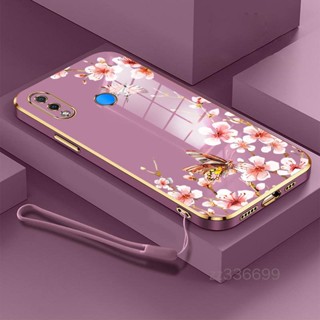 เคสโทรศัพท์มือถือ ซิลิโคน ลายผีเสื้อ พร้อมสายคล้อง สําหรับ Huawei nova 3i nova 3 nova 7i nova 7 Huawei nova 8i