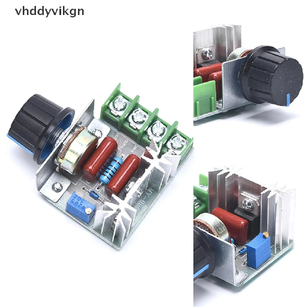 VHDD Dimmer 220V 2000W ตัวควบคุมความเร็ว Dimmer เครื่องปรับแรงดันไฟฟ้าอิเล็กทรอนิกส์ TH