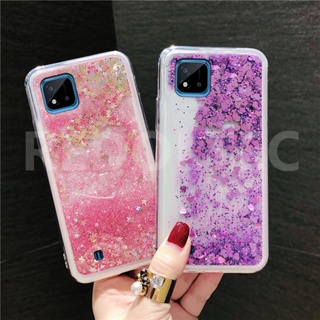 เคส Realme C20 C11 2021 วิบวับ ของเหลว ทรายดูด กลิตเตอร์ ซิลิโคนใส เคสด้านหลัง