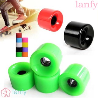 Lanfy ล้อสเก็ตบอร์ดหนัง Pu 60 มม . X 45 มม . 4 ชิ้น / ชุด