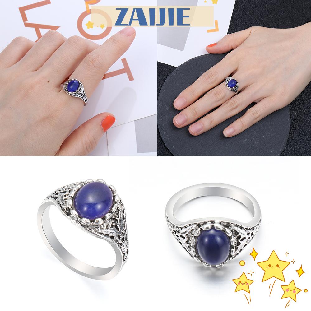 ZAIJIE Creative Gift Mood Ring New Fashion Temperature Control Color Change Rings Party Gift For Women Girl Jewelry Size 5-11 Luminous