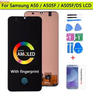 หน้าจอแสดงผลสัมผัสดิจิทัล lcd สําหรับ Samsung Galaxy A50 SM-A505FN DS A505F DS A50