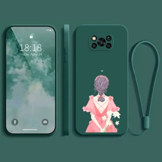 เคส XIAOMI POCO X3 X3 NFC X3 PRO X3 GT NOTE10 PRO 5G X4 PRO 5G X4 GT 5G NOTE11T PRO 5G เคสโทรศัพท์มือถือ ซิลิโคนนิ่ม ลายการ์ตูนเด็กผู้หญิง พร้อมสายคล้อง สําหรับ