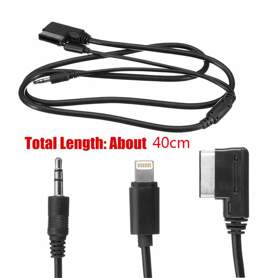 MMI Music AUX Cable Cord 8 pin ชาร์จสําหรับ Mercedes-Benz IPOD IPHONE