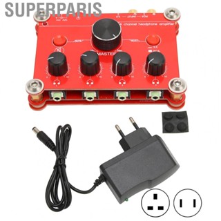 Superparis Audio Power Amplifier  100-240V Independent Volume Control Easy Operation Red Portable Headphone Amplifier Module 4 Channel  for Work