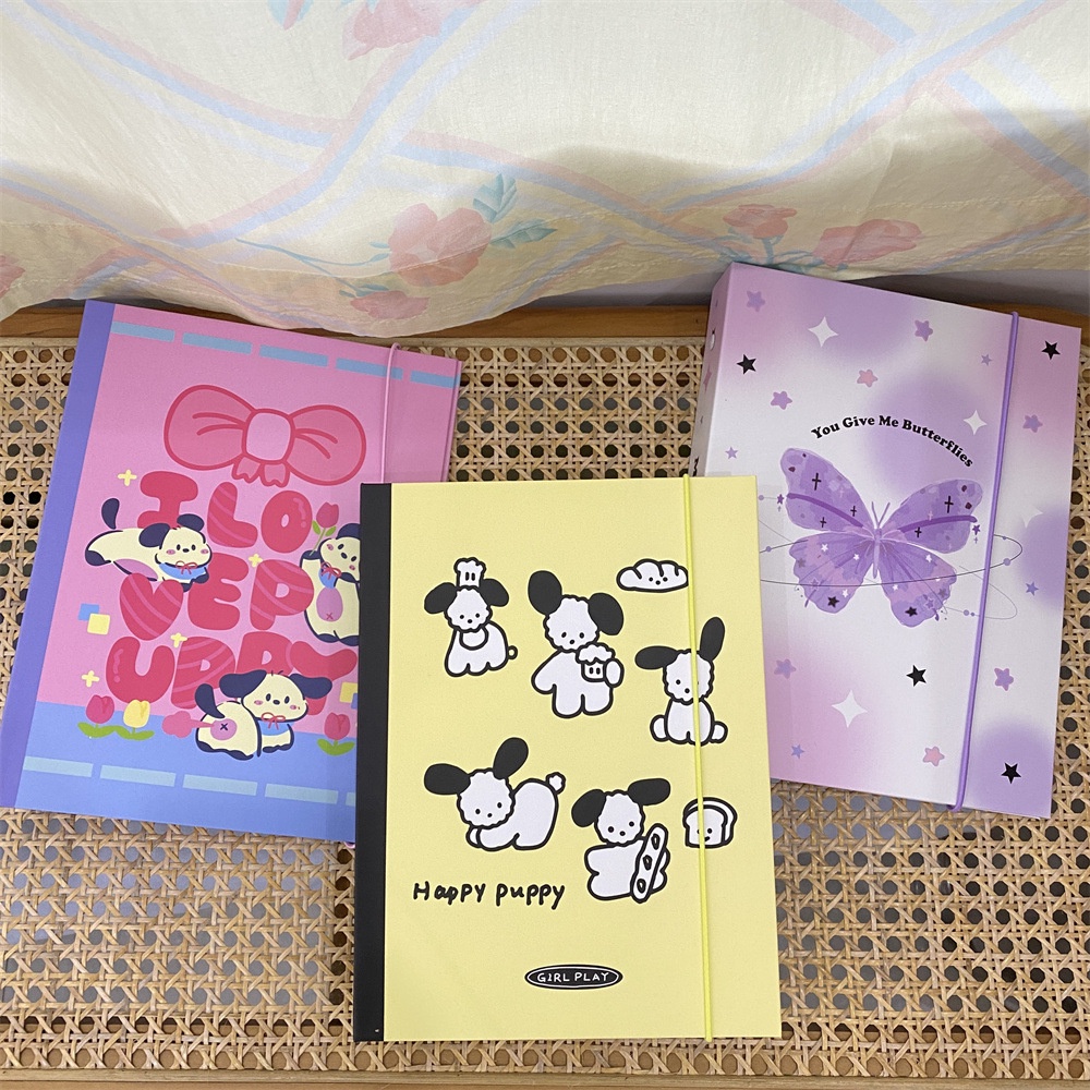 A5 Loose-Leaf Puppy Butterfly Card Book Four Palace หลวม 10 ซม.17 ซม.Love Bean Photocard Star Chasin