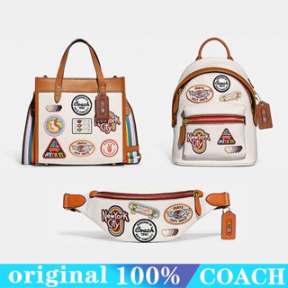 COACH ca137 ca138 ca304 FIELD ฟิลด์กระเป๋าสะพายผู้หญิง/กระเป๋าเป้สะพายหลัง/กระเป๋าคาดเอว/พิมพ์ลาย