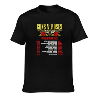 เสื้อยืด แบบนิ่ม พิมพ์ลาย Novelty Top Tee Guns N Roses World Tour 2023 (2)