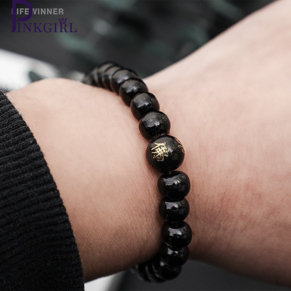 [ สร้อยข้อมือ ลูกปัดไม้ธรรมชาติ นําโชค เครื่องประดับ สไตล์ทิเบต