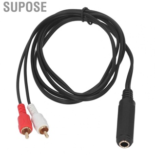 Supose 6.35mm Female to Dual RCA Cable Stereo Low Loss RCA  Adapter Cord for Speaker Microphone MP3 MP4  4.9ft