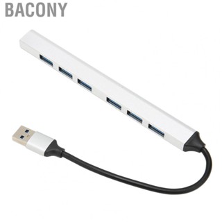 Bacony 7 in 1 USB3.0 Hub  Heat Dissipation USB3.0 Hub Aluminum Alloy Silver  for PC