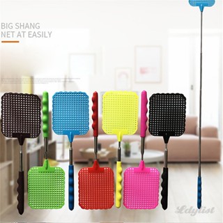 ღ Fly Swatters Manual Telescopic Fly Killer สแตนเลสป้องกันยุง Pest Flies Trap Retractable Swatter ฤดูร้อนป้องกัน Pest ยุงเครื่องมือ