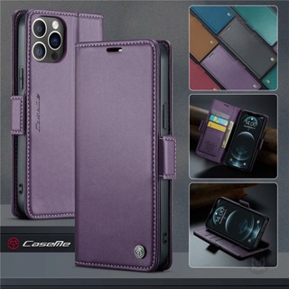 Caseme เคสโทรศัพท์หนัง PU ฝาพับแม่เหล็ก พร้อมช่องใส่บัตรเครดิต สําหรับ iPhone 14 13 Pro Max 14Plus 13Pro 14Pro 13Mini