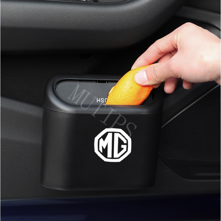 MG ะหลังรถยนต์เบาะหลัง แบบพกพา แขวนฝาพับ ถังขยะ กันน้ํา ABS  กล่องเก็บของออแกไนเซอร์ MG5 MG3 EV 4 5 6 EP HS ZS EP 2023 Extender Mulan - รูปที่ 2