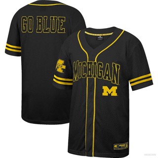 เสื้อคาร์ดิแกนเบสบอล Jay Michigan Wolverines Jersey พลัสไซซ์