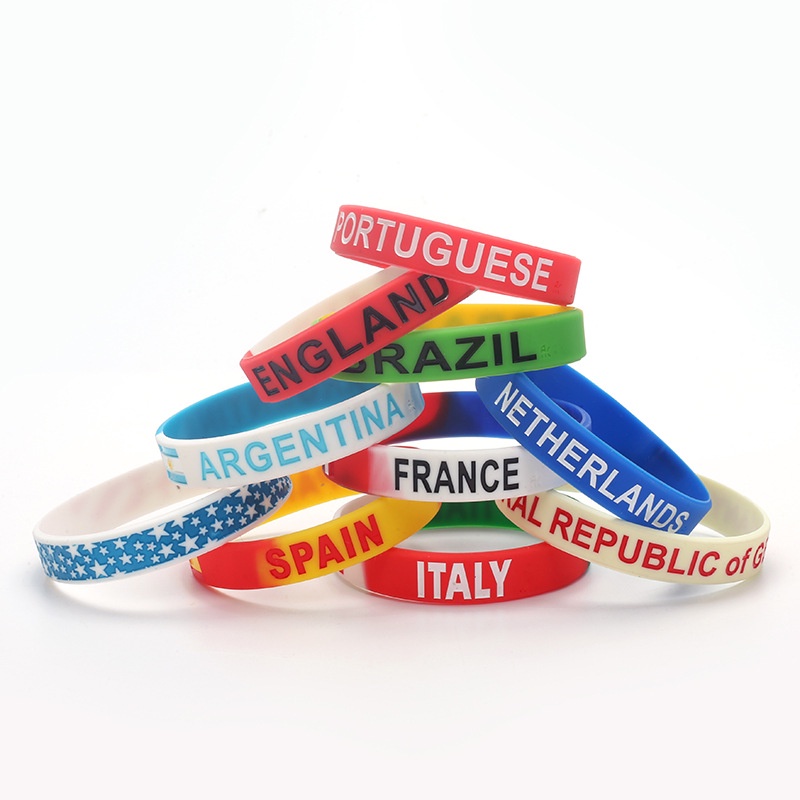 สร้อยข้อมือซิลิโคน ลายฟุตบอล ขายส่ง World Cup Brazil Argentina สินค้ายอดนิยม สไตล์สปอร์ต