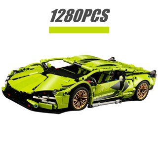 ของเล่นบล็อกตัวต่อรถแข่ง รถแข่งบังคับ มอเตอร์ Lamborghinis Super racing สําหรับเด็ก giy6