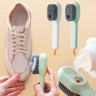 แปรงทำความสะอาด Oft Bristled Liquid Shoe Brush ทำความสะอาดด้ามยาวรองเท้าเสื้อผ้าบอร์ดแปรงเครื่องมือทำความสะอาดในครัวเรือน