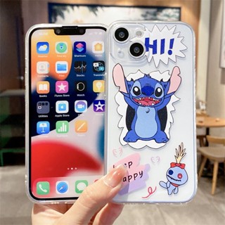 Compatible For Itel P36 Play Vision 1 Pro 1 Plus A58 A49 A56 P37 A37 A36 Vision 2S 2 Plus Infinix Smart 6 HD Hot 12 Play เคสโทรศัพท์มือถือแบบใส ลายการ์ตูน Stitch สร้างสรรค์ สําหรับ