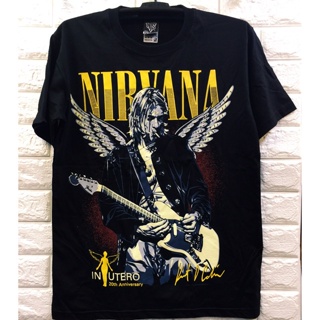 เสื้อยืดแขนสั้น พิมพ์ลายวง Nirvana Kurt Cobain สําหรับผู้ชาย