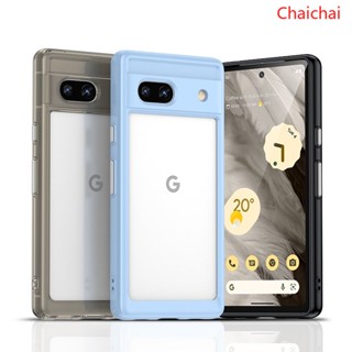 เคสซิลิโคน TPU ใส กันกระแทก หรูหรา สําหรับ Google Pixel 7A