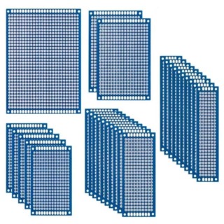 ชุดบอร์ดวงจรอิเล็กทรอนิกส์ PCB สีฟ้า 5x7 ซม. 4x6 ซม. 3x7 ซม. 2x8 ซม. 2 ชิ้น