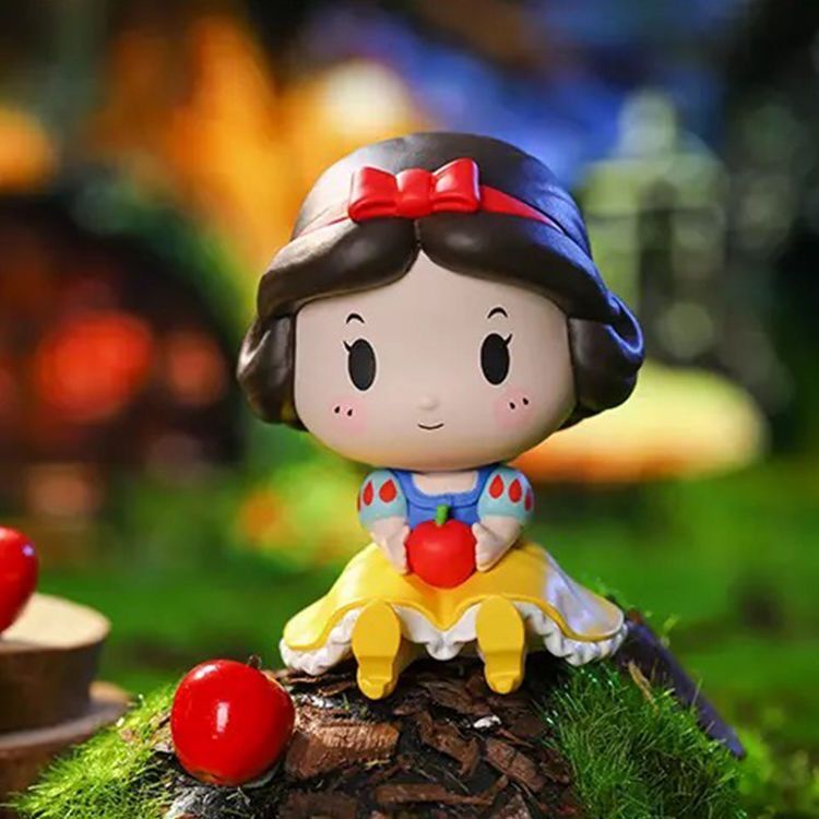 โมเดลตุ๊กตาฟิกเกอร์ PVC เจ้าหญิงดิสนีย์ Q Version Snow White Cinderella Ariel Bella Aurora สําหรับตกแต่งเค้ก 6 ชิ้น ต่อชุด