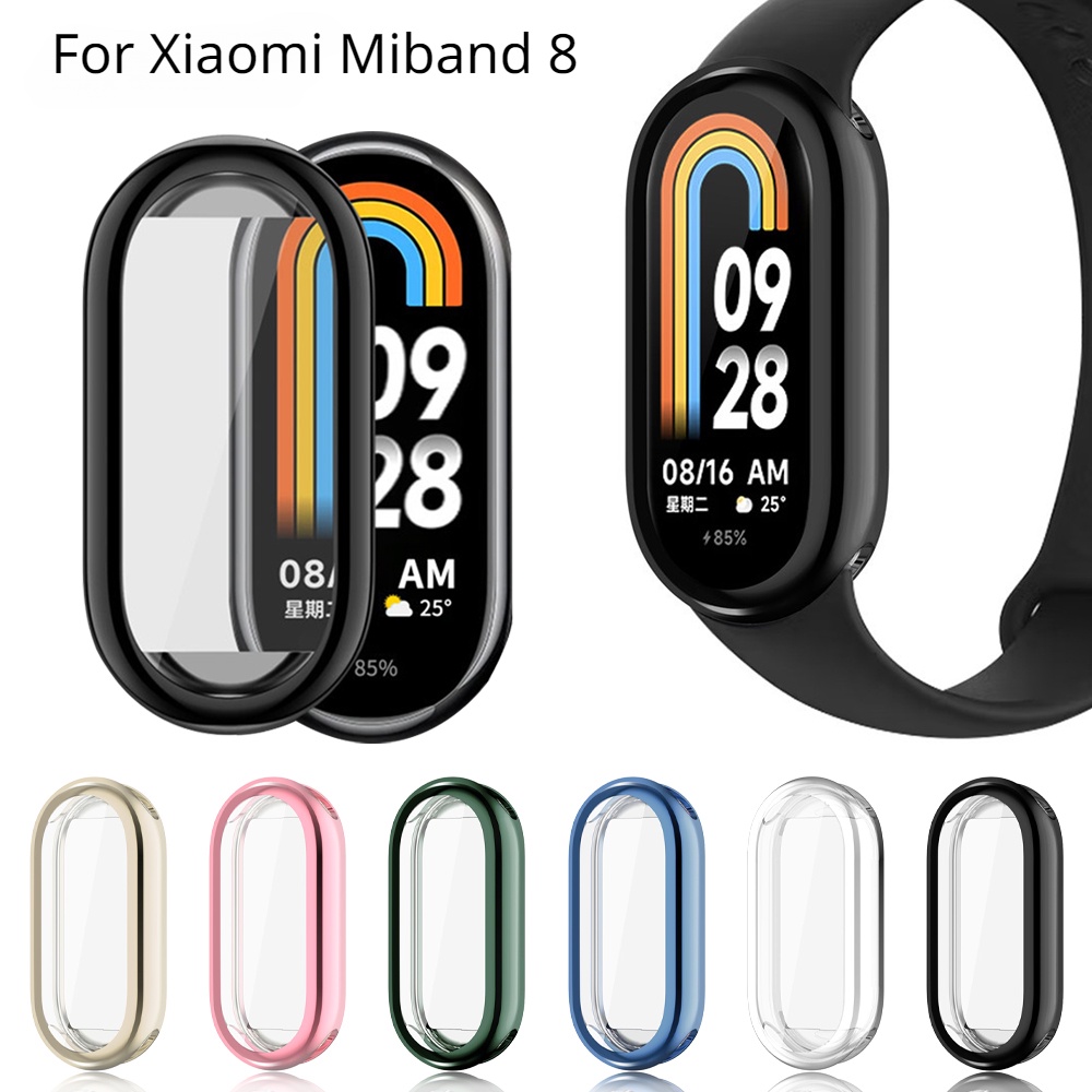 ป้องกันหน้าจอสําหรับ Xiaomi mi band 9 8 Full Coverage กันชน Soft TPU ป้องกันกรณีสําหรับ Xiaomi mi band 9 8 อุปกรณ์เสริม