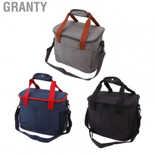 Granty Freezable Cooler Bag  Leakproof Lunch Bag Front and Side Pockets 600D Oxford Fabric Built in 6 Mm Foam 15L with Shoulder Strap for School for Office