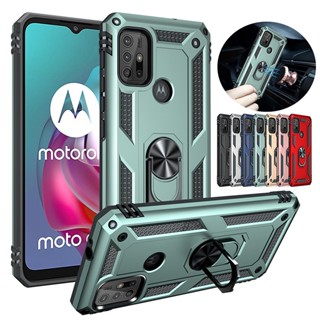 เคสโทรศัพท์มือถือ ป้องกันกระแทก พร้อมแหวนขาตั้ง สําหรับ Motorola Moto G30 G20 G10