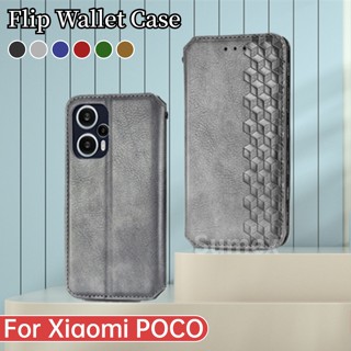 เคสโทรศัพท์หนัง ฝาพับ กันกระแทก พร้อมช่องใส่บัตร แฟชั่น สําหรับ Xiaomi Poco F5 X5 Pro 5G Mi Pocof5 pocox5 Poko F4 GT M4 M5 M5S 4G