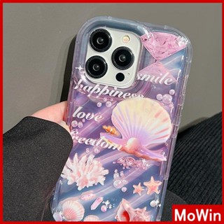 Mowin - เข้ากันได้สำหรับ เคสไอโฟน เคสไอโฟน11 เคส iphone 11เคสใสสะท้อนแสงเลเซอร์ เคสนิ่ม TPU ถุงลมกันกระแทก เปลือกมุก ใช้ได้กับ iPhone 13 Pro max 12 Pro Max 11 xr xs max 7Plus 8Plus