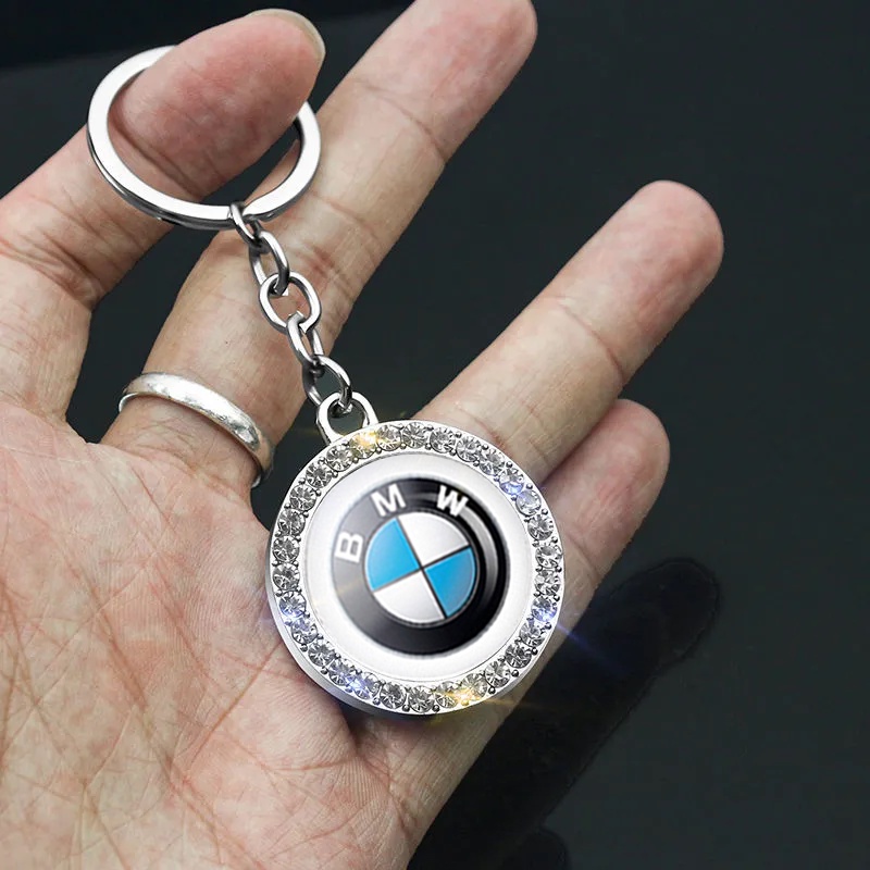 พวงกุญแจรถยนต์ ฝังเพชร สําหรับ BMW X3 X4 X5 X6 M3 M4 730d 740d F10 F20 F30 F31 E34 E65 E53 E92