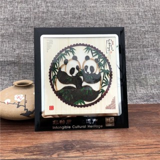 เครื่องประดับ กรอบรูปแพนด้า Piying Crafts Seito Sichuan Tourist Souvenirs Featured Collection สําหรับเก็บสะสม