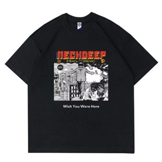 📦พร้อมส่ง Kaos Band Neckdeep  t-shirt  rap tee  baju vintage Tees  bootleg