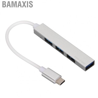 Bamaxis USBType C Hub 4 in 1 Type C to USB 2.0 USB 3.0 Mini Portable Silver Docking Station for Desktop