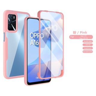 เคสป้องกันโทรศัพท์มือถือ แบบเต็มตัว ด้านหน้า และด้านหลัง สําหรับ OPPO A54 4G A74 4G A15 A16 A9 2020 A5 2020 A53 4G 52 A72 A92 A74 5G Reno 5F A94 4G