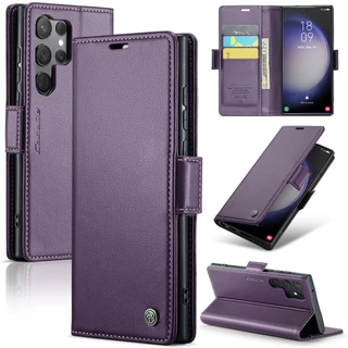 เคส Case for Samsung Galaxy S26 Ultra S25 Edge S24 FE S23 Plus S26+ S23+ S24+ S25+ 5G เคสฝาพับ เคสหนัง โทรศัพท์หนัง PU TPU นิ่ม แบบฝาพับแม่เหล็ก พร้อมช่องใส่บัตร และขาตั้ง Ultra Thin Leather Case Flip Cover Mobile Phone Casing ซองมือถือ c023