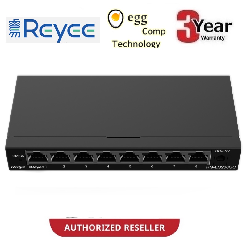 REYEE 8-PORT GIGABIT SMART MANAGED SWITCH (RY-RG-ES208GC)