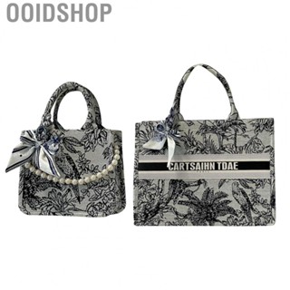 Ooidshop Shoulder   Black Elegant Bird Print Tote Trendy  for Shopping