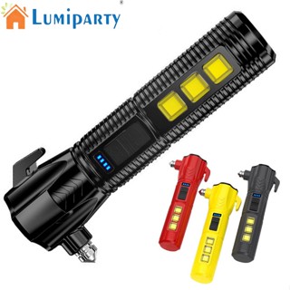 Lumiparty ไฟฉาย ขนาดเล็ก มัลติฟังก์ชั่น ชาร์จ Usb แข็งแรง สําหรับรถยนต์ กู้ภัย