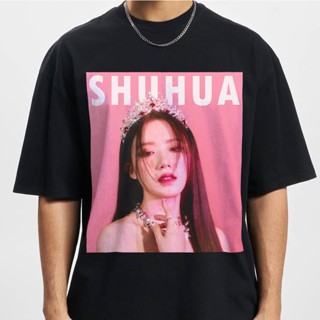 เสื้อกันหนาว พิมพ์ลายกราฟฟิค Shuhua G-Idle Kpop I Feel Album (G) I-Lde Shuhua สไตล์วินเทจ เรโทร สําหรับผู้ชาย และผู้หญิง