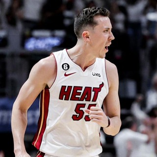 เสื้อกีฬาบาสเก็ตบอลแขนสั้น ลายทีม Miami Heat Jersey No.55 Duncan Robinson 22-23 Season สําหรับผู้ชาย