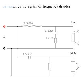 【3C】ตัวแบ่งความถี่ลําโพง 2 ทาง 100W ปรับได้ 2 ยูนิต