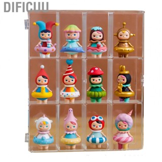 Dificuu Figure Display Cabinet Doll Transparent Fashionable Lock Catch Figurine Holder Stand for Anime Lovers