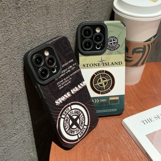 STONE ISLAND เคสโทรศัพท์มือถือแบบนิ่ม TPU กันกระแทก กันรอยกล้อง ลายเกาะหิน สําหรับ iPhone 14 Pro Max 13 12 11 Pro X XS XR 7 8 Plus SE