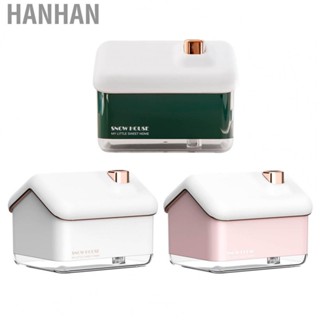 Hanhan Snow House Mini Humidifier  Nano Atomization One Touch Cycle Silent Gift 2 Speed Adjustment Desktop Humidifier Portable with Night Light for Living Room