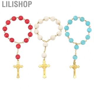 Lilishop Car Hanging Rosary  Rosary Beads Catholic Decoration Portable  for Car Decor