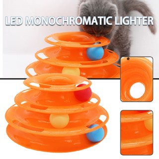 New Pet Cat Toy With Ball Interactive Puzzle Track Toy Space Tower Amusement