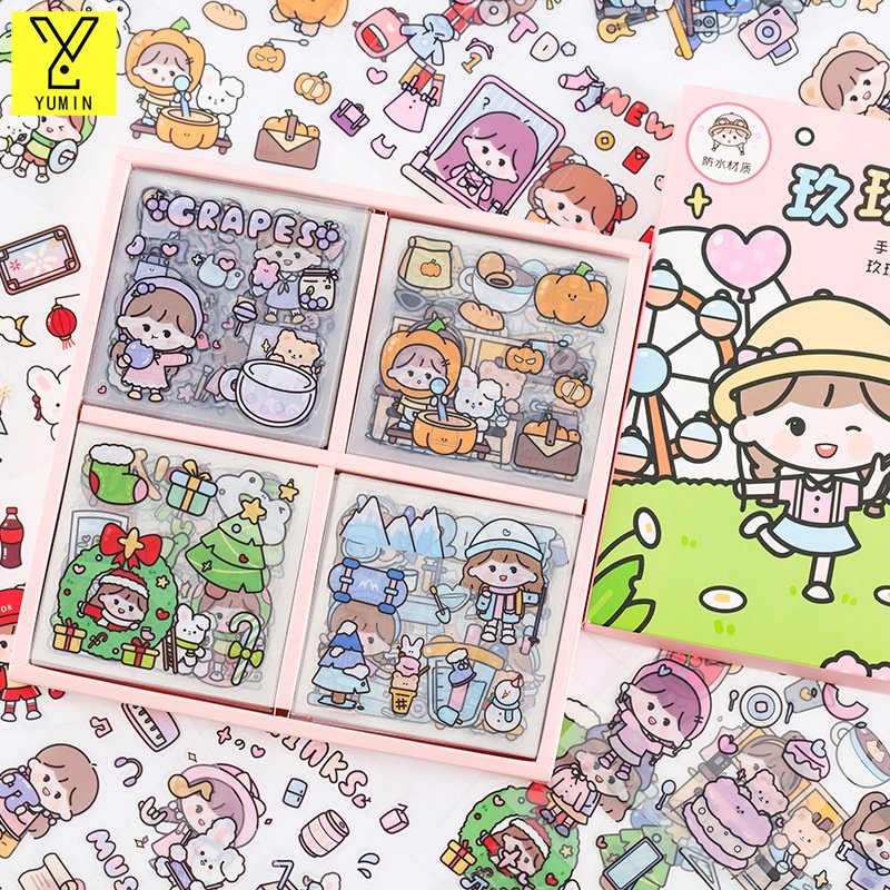 สติกเกอร์ลายการ์ตูน ไดคัท สติ๊กเกอร์ สีสันสวยงาม พิมพ์ลายชัดเจน